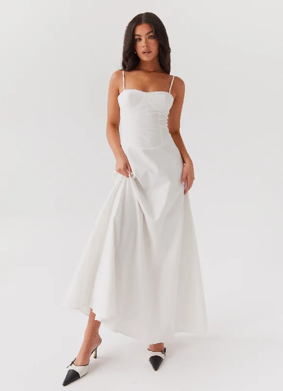 Best Price Ever Angelina Linen Maxi Dress - White