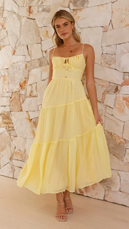 Weekend Discount Blast Cove Maxi Dress - Yellow