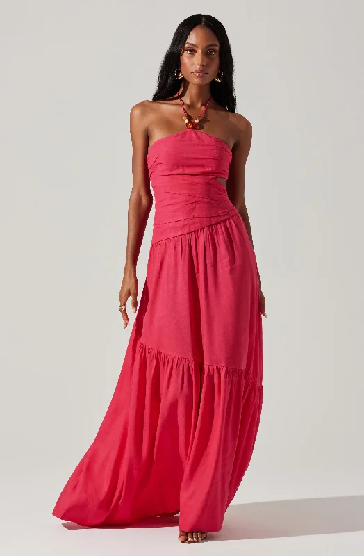 Limited-Time Discount Linnea Halter Maxi dress