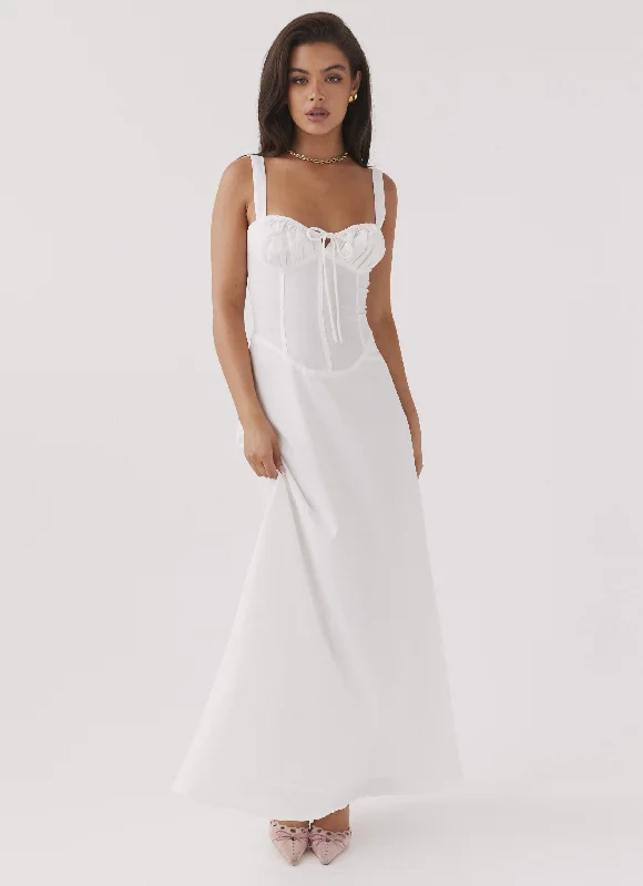 Weekend Special Offers Lucie Linen Maxi Dress - White
