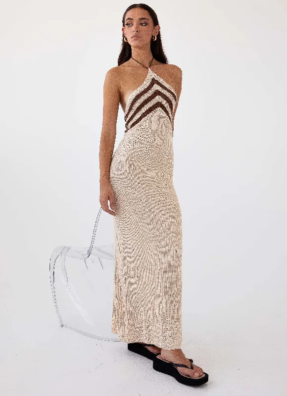Weekend Price Breaks Masterpiece Knit Maxi Dress - Tiramisu
