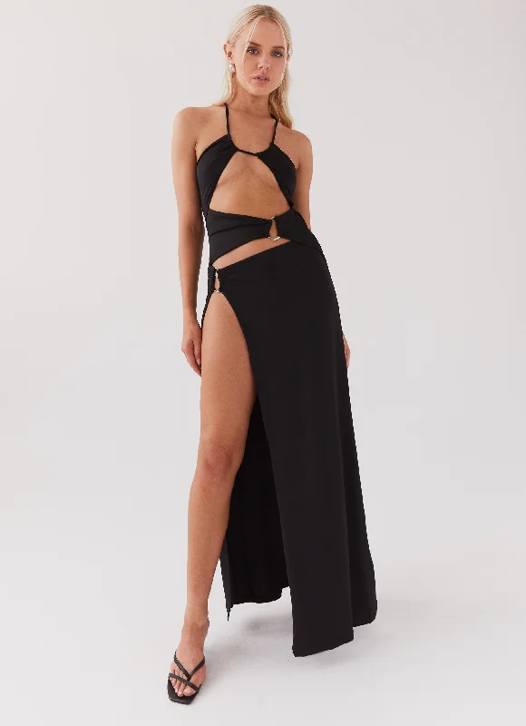 Weekend Bargain Shopping My Mayhem Cut Out Maxi Dress - Black