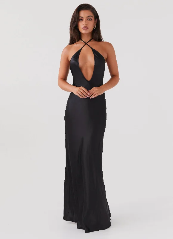 Weekend Price Slash Noir Symphony Maxi Dress - Black
