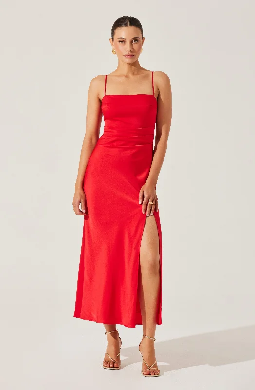 Final Sale Event Satin Maxi Dress