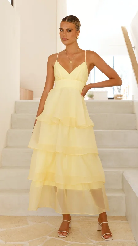 Weekend Flash Deals Shayla Maxi Dress - Yellow