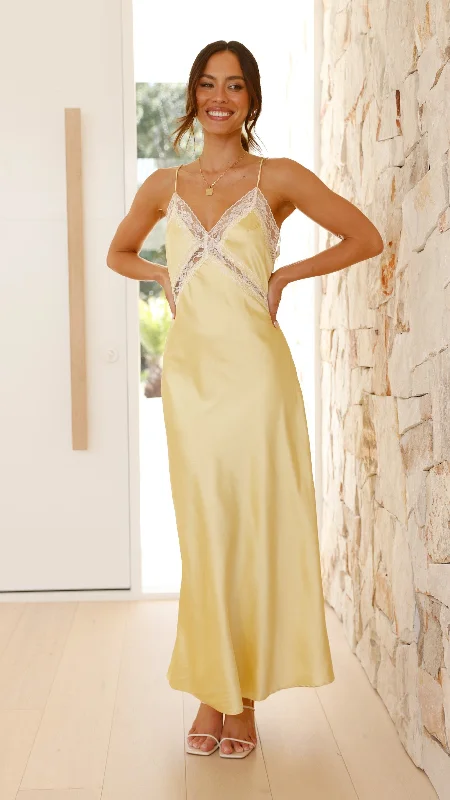 Weekend Only Sale Westley Maxi Dress - Yellow