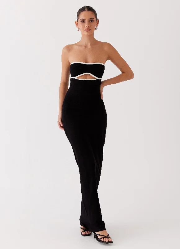 Weekend Shopping Deals Galore When In Rome Knit Maxi Dress - Black