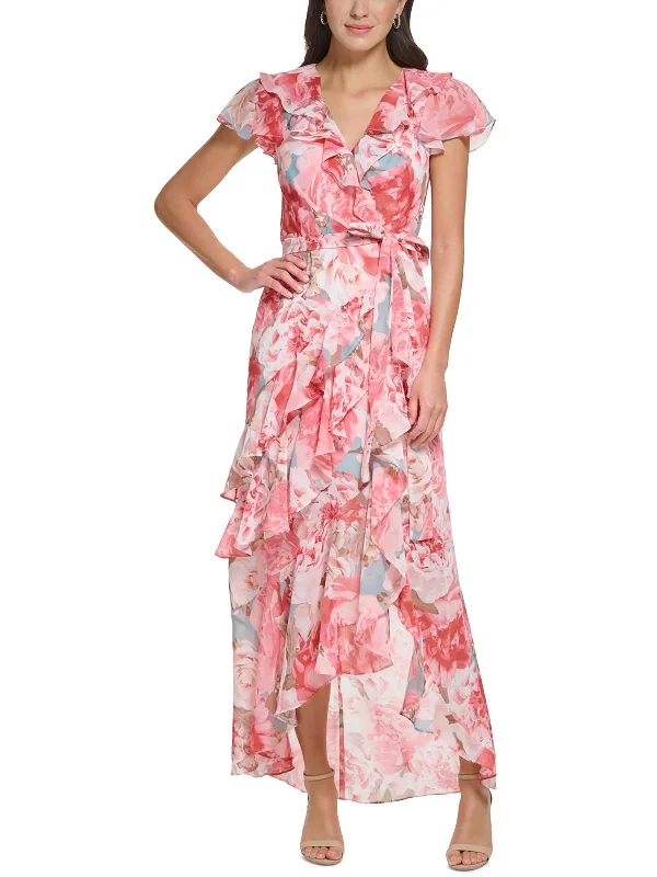Mega Sale Womens Chiffon Floral Maxi Dress