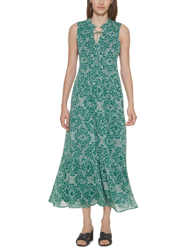 Weekend Price Slash Day Womens Tiered Long Maxi Dress