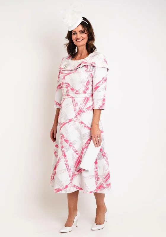 Weekend Sale Day Casandra Bel Metallic Print A-Line Maxi Dress, Pink