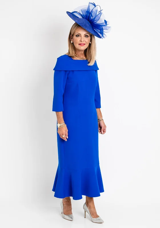 Limited-Time Bargains Cassandra Fishtail Midi Dress, Royal Blue