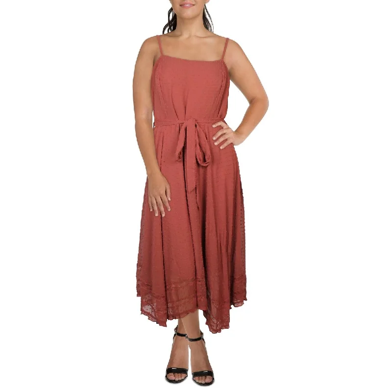 Weekend Big Sale City Chic Womens Plus Lace Trim  Fit & Flare Dress