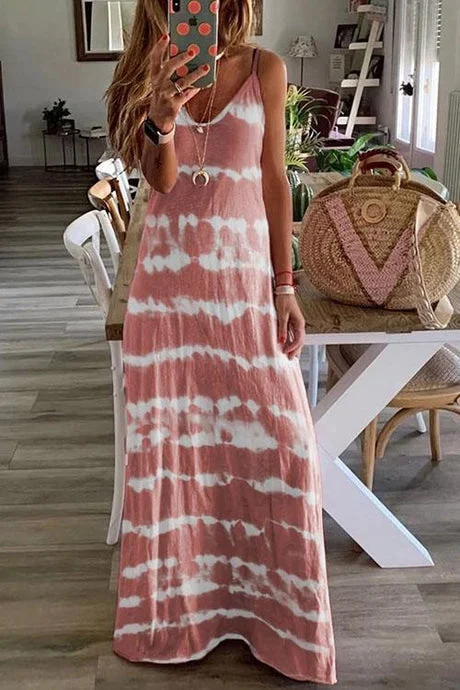 Weekend Price Breaks CityHottie V Neck Spaghetti Strap Casual Maxi Dress(3 colors)