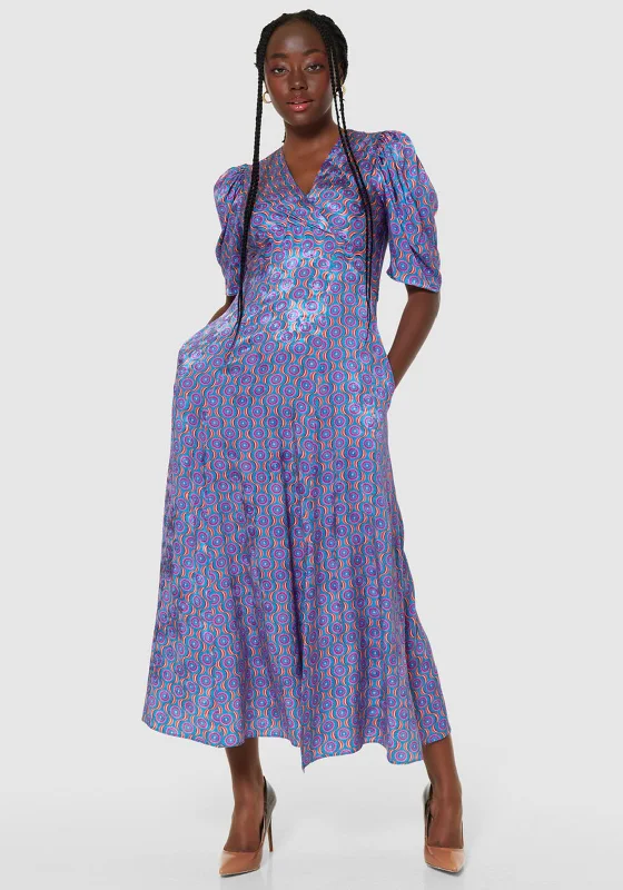 Big Discount Event Closet London Floral Print Wrap Maxi Dress, Lilac