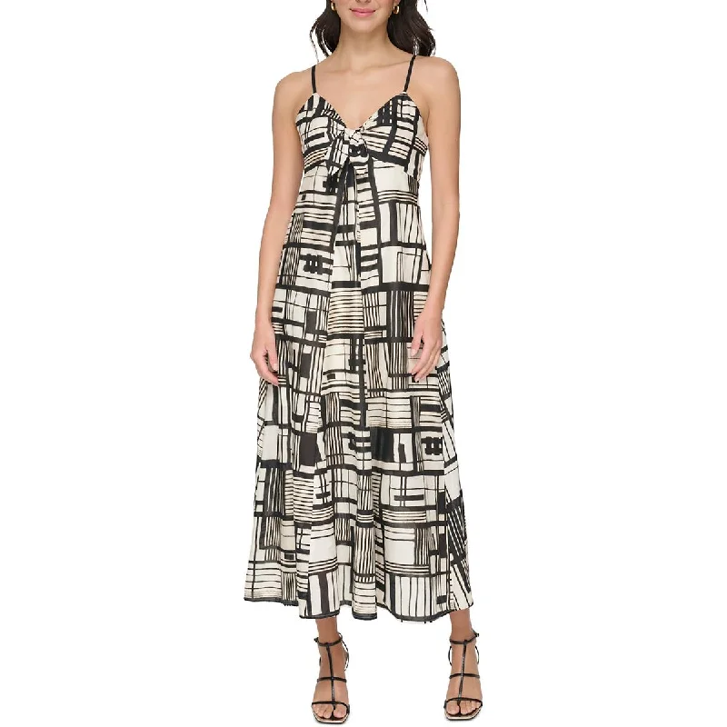 Weekend Exclusive Offers DKNY Womens Cotton Patterned Midi Dress
