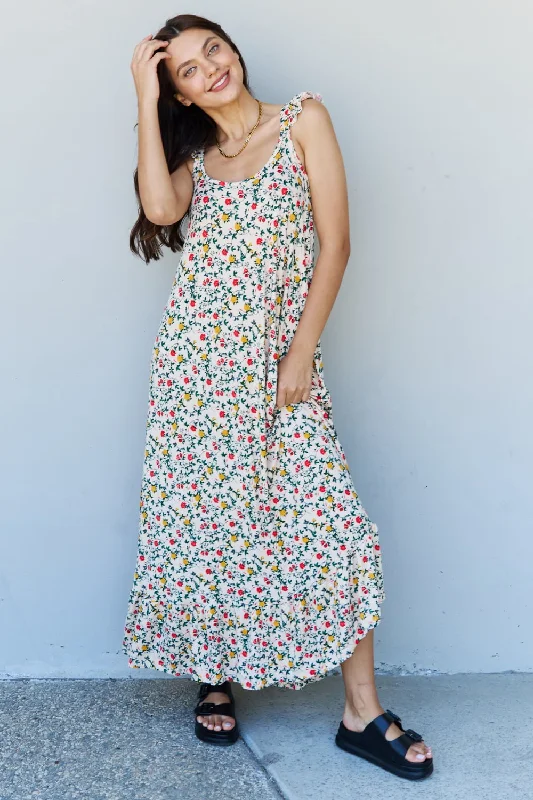 Weekend Offers and Savings Doublju In The Garden Ruffle Floral Maxi Dress in Natural Rose Weekend Offers and Savings Doublju In The Garden Ruffle Floral Maxi Dress in Natural Rose