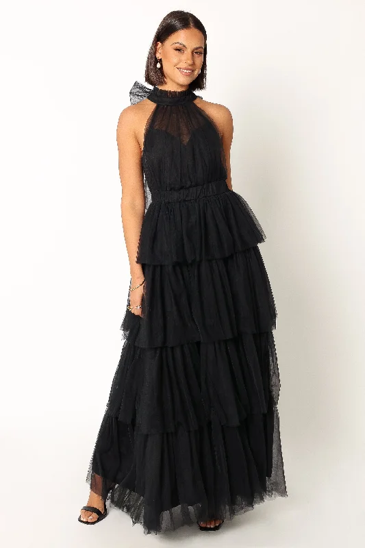 Weekend Only Savings Frances Halterneck Maxi Dress - Black