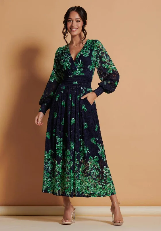 Weekend Shopping Deals Galore Jolie Moi Amica Symmetrical Print Lace Maxi Dress, Green Weekend Shopping Deals Galore Jolie Moi Amica Symmetrical Print Lace Maxi Dress, Green