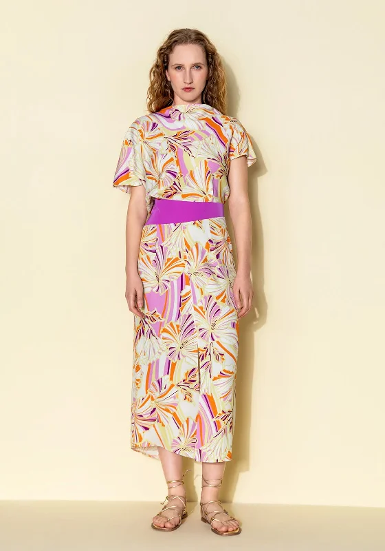 Weekend Big Savings Kameya Floral Print Cut-Out Back Maxi Dress, Mold Green