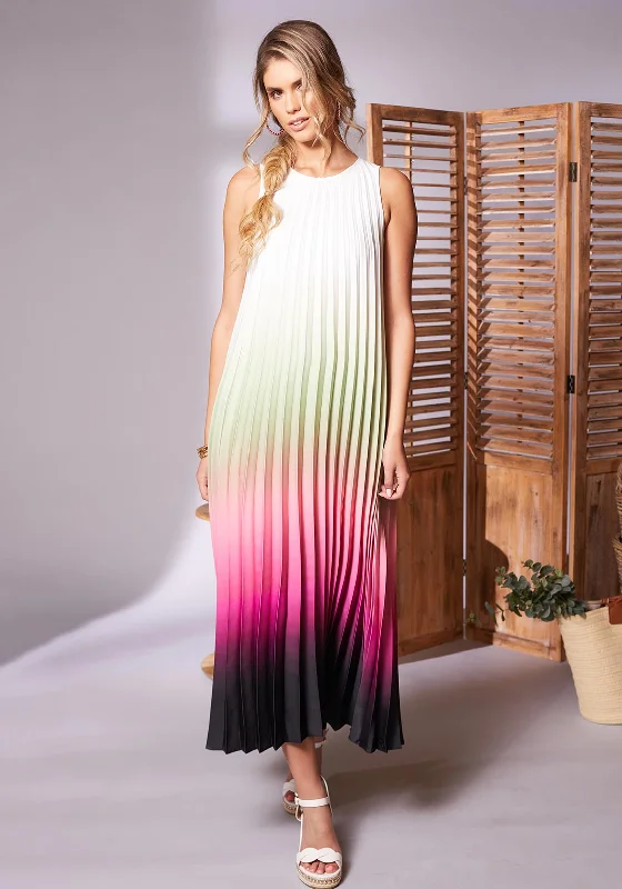 Weekend Hot Picks Kate Cooper Ombre Pleated Maxi Dress, Watermelon