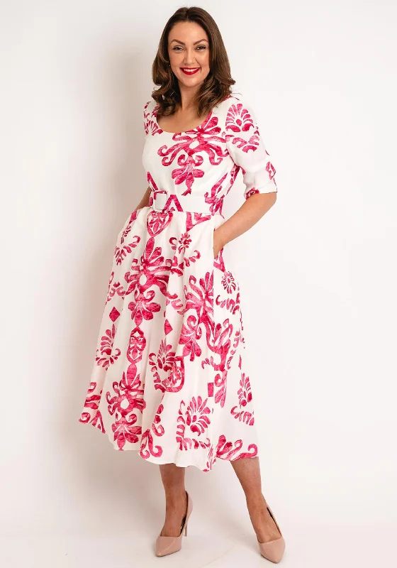 Weekend Deal Rush Kate Cooper Two-Tone Floral A-line Maxi Dress, Watermelon