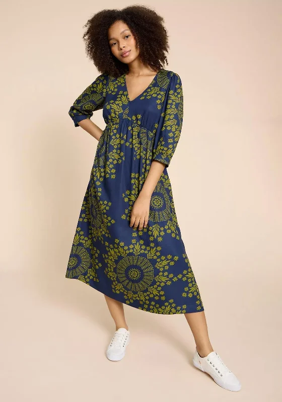 Weekend Discount Extravaganza White Stuff Lucy Eco Vero Maxi Dress, Navy Print