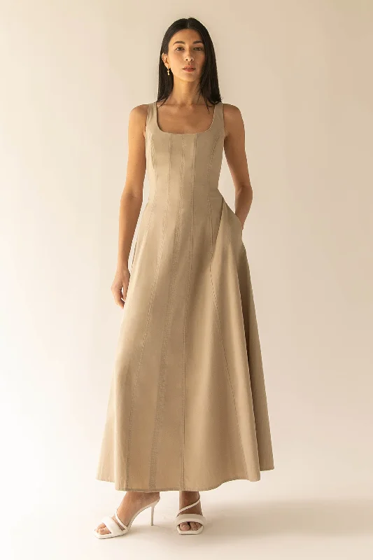Weekend Shopping Highlights SQUARE NECK MAXI DRESS