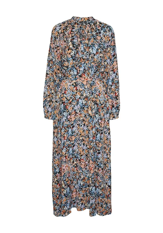 Weekend Buy More Save More Vero Moda Ginny Floral Maxi Dress, Black