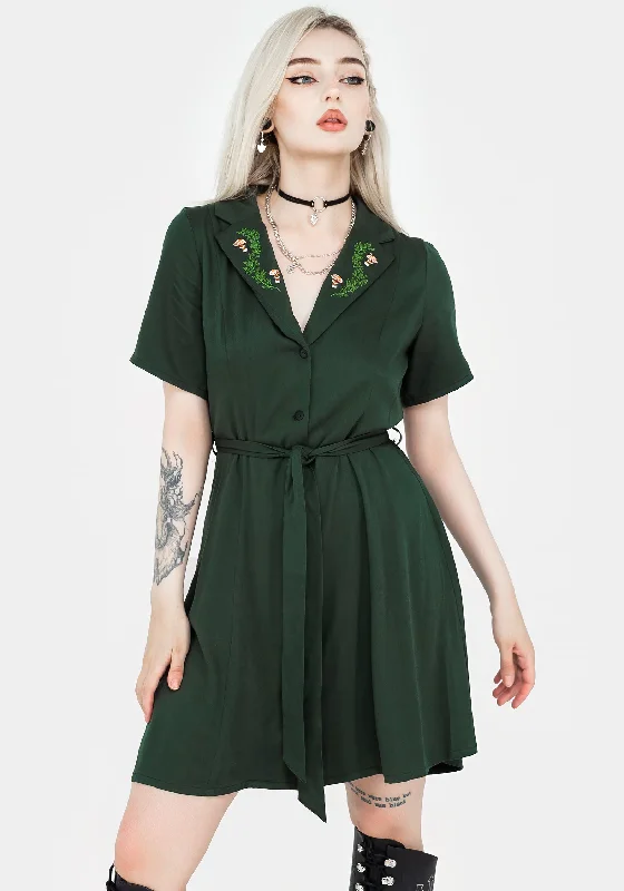 Big Sale Event Fable Button Up Mini Shirt Dress