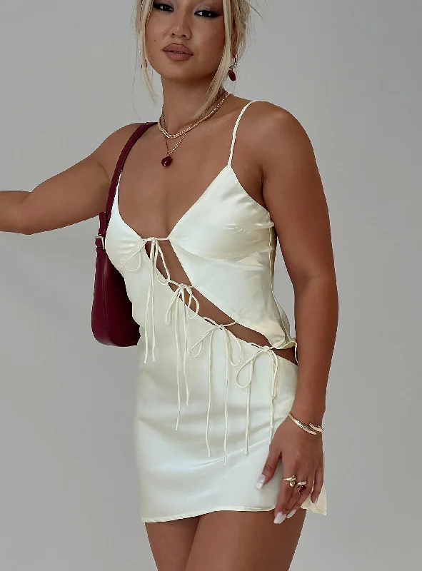 Unbeatable Flash Deals About A Girl Mini Dress Cornsilk