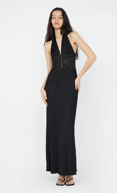 Weekend Mega Sale Event AKARI HALTER DRESS - BLACK