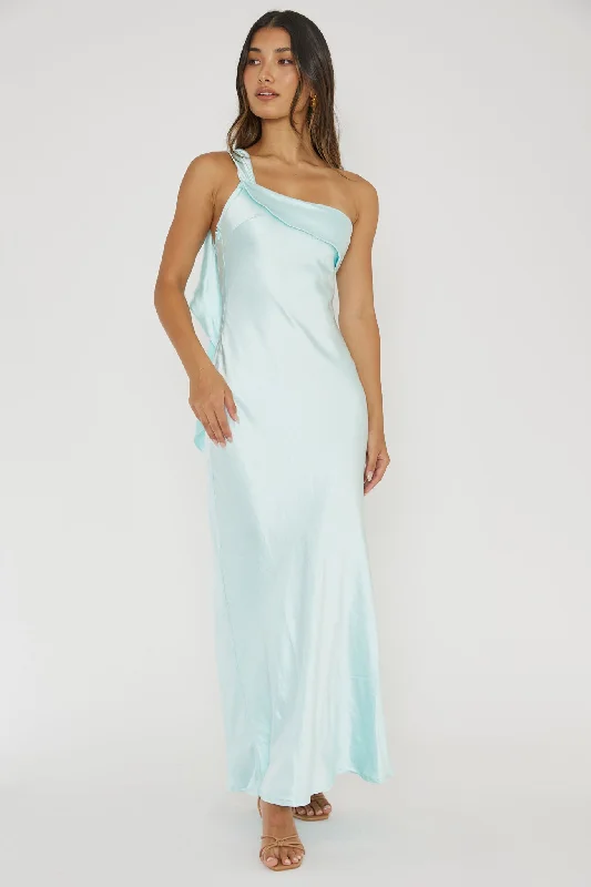 Weekend Special Bargains Carmel One-Shoulder Sash Maxi Dress Ice