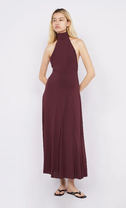 Shop & Save Instantly CASSIAN RACER DRESS - DEEP PLUM