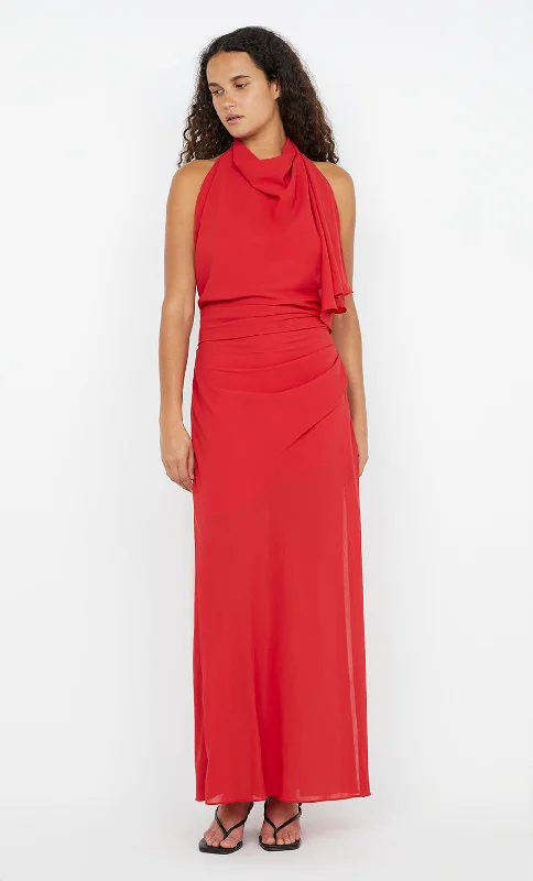 Weekend Bargain Deals CLARICE DRAPE DRESS - ROUGE
