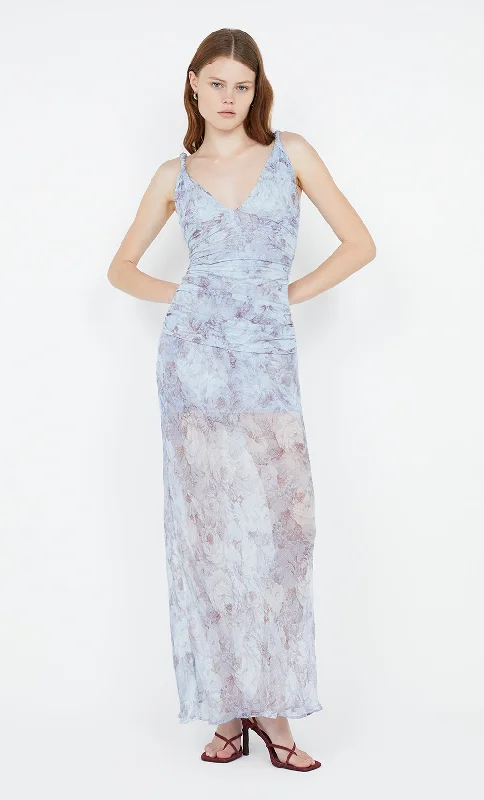 Massive Discounts DANICA V NECK DRESS - CHAMBRAY ROSE