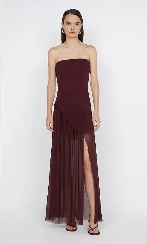 Super Price Drop ESSIE STRAPLESS DRESS - DEEP PLUM