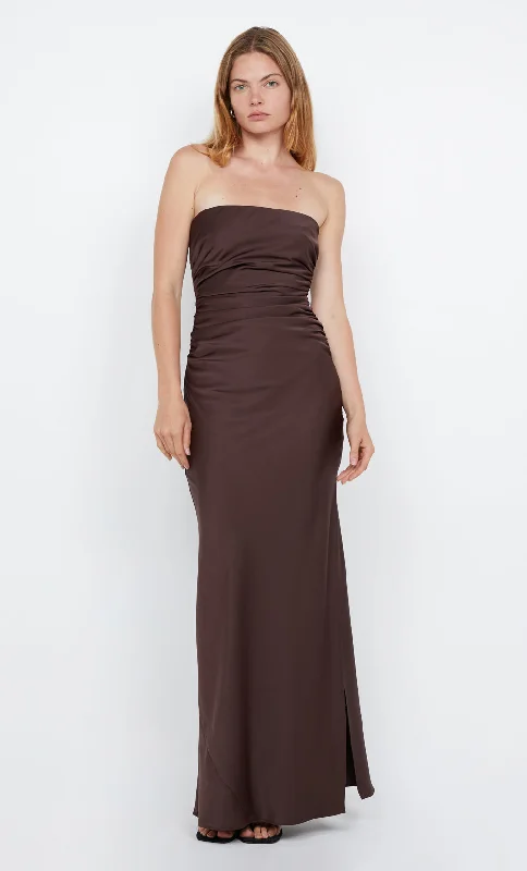Special Price Drop ETERNITY STRAPLESS MAXI  - DARK CHOCOLATE