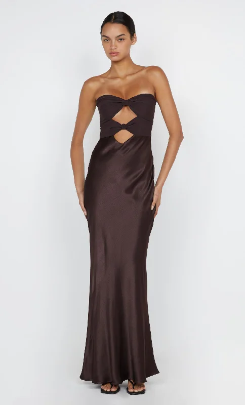 Big Savings HALLE STRAPLESS DRESS - CHOCOLATE