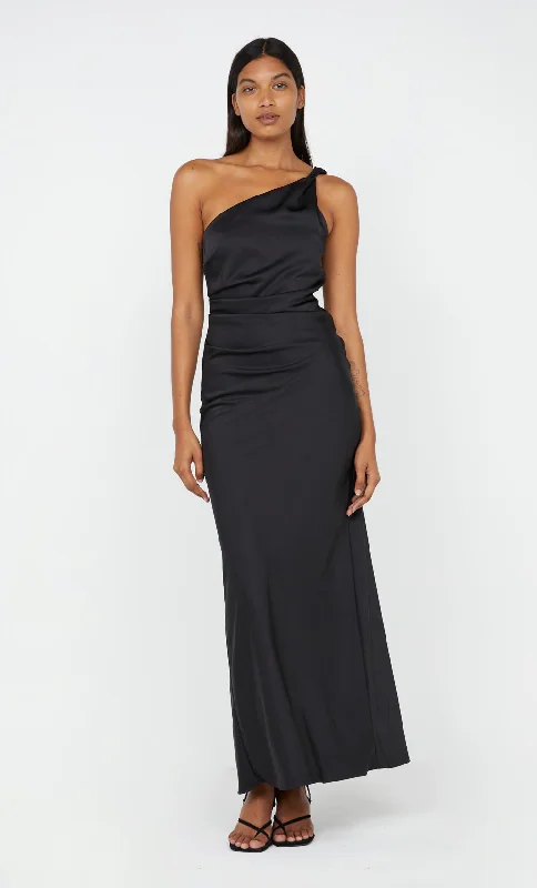 Weekend Price Slash Event LUNETTA ASYM DRESS - BLACK