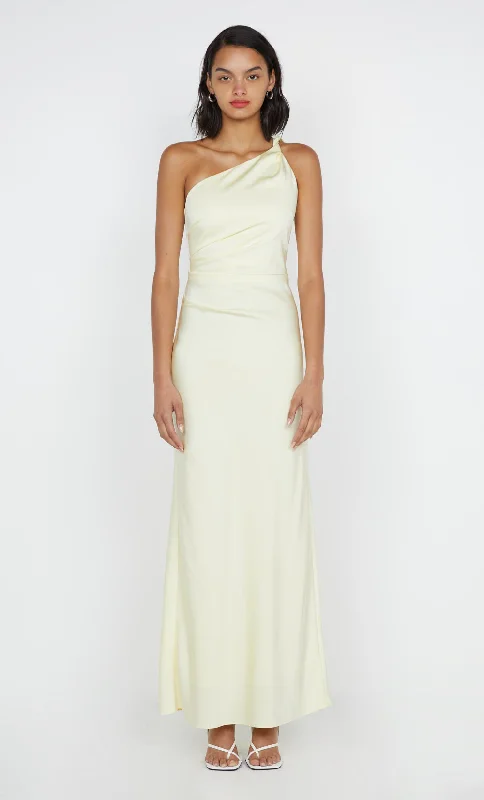 Weekend Steals Await LUNETTA ASYM DRESS - ICE YELLOW