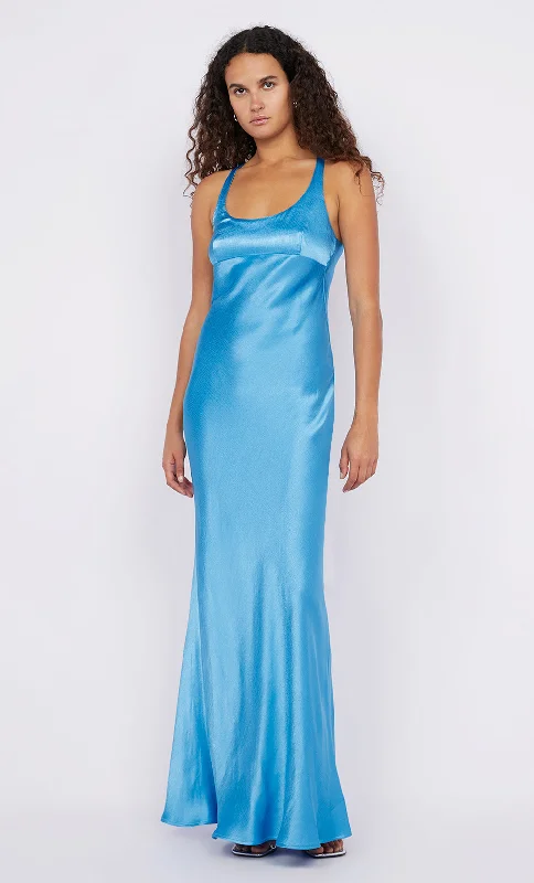 Season-End Deals MAXINA CROSSOVER DRESS - SAPPHIRE