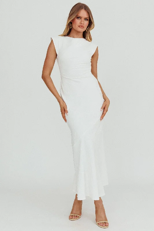 Weekend Big Discount Event Maysa Cowl Back Maxi Dress Off White