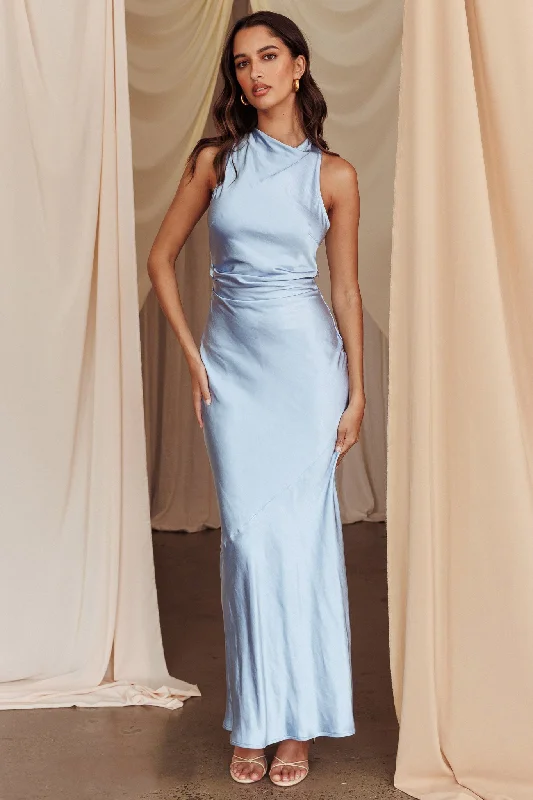 Flash Discounts Moonlight Mirage Criss-Cross Back Maxi Dress Blue