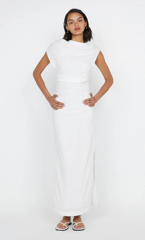 Seasonal Discounts STEFFI GATHER DRESS - WHITE